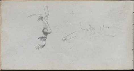 Cuaderno de bocetos, página 80: Estudio de caras