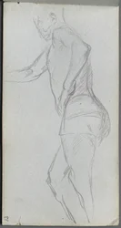 Cuaderno de bocetos, página 87: Estudio de figura