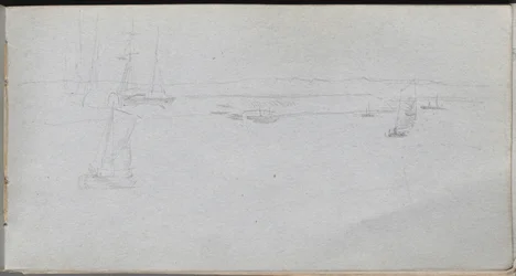 Cuaderno de bocetos, página 94: Paisaje marino