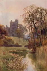 Haddon Hall (litografía en color)