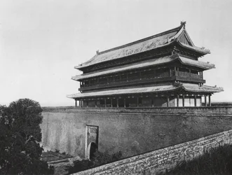 Sianfu, Pei men, Shensi, Torre Principal de la Puerta Norte (foto b/n)