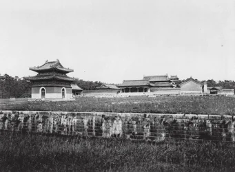 Siling, Chihli, Templo Tumba (foto en blanco y negro)