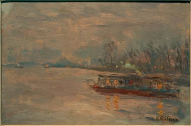 Barco de vapor en el Außenalster