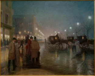 Hamburgo, el Jungfernstieg por la noche