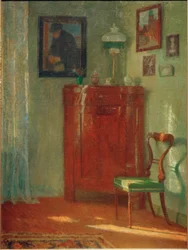 Interior con armario esquinero