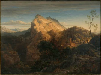 Paisaje vespertino en Olevano