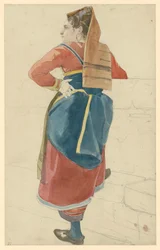 Italiana. Vista de espaldas
