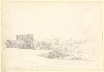 Via Appia Antica con la tumba de Cecilia Metella
