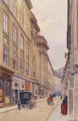 La Dorotheergasse de Viena con el antiguo Versatzamt