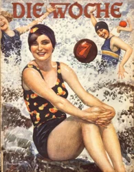 Jóvenes mujeres en las olas