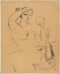Chica Desnuda en su Tocador, 1912