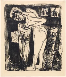 Desnudo de Pie en una Habitación, 1921