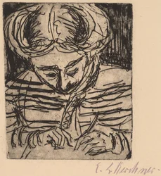 Niña dibujando, 1906