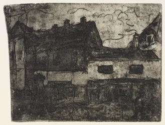 Antiguo pasaje entre casas en Dresde-Deuben