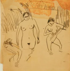 Bañistas en los Estanques de Moritzburg (izquierda Fränzi)