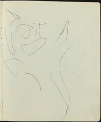 Bailarines y artistas (Página de un cuaderno de bocetos)