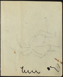 Bailarines y artistas (Página de un cuaderno de bocetos)