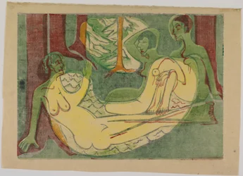 Tres desnudos en el bosque