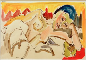 Liegende con el torso desnudo