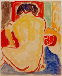 Desnudo de espalda amarillo