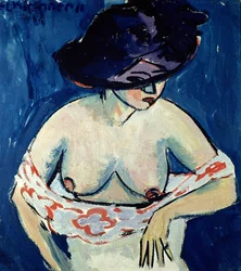 Mujer semidesnuda con sombrero, 1911
