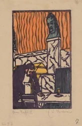Jefe de camareros en café