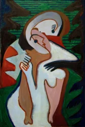 Pareja de enamorados – El beso