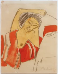 Mujer negra recostada