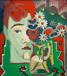 Cabeza de molinero con flores