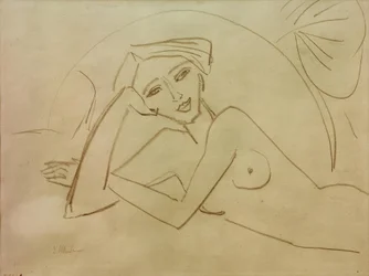 Niña desnuda acostada