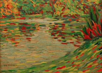 Lago del parque en Dresde