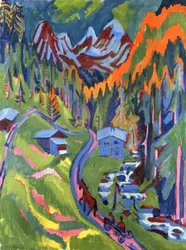 Camino de Sertig en verano, 1923
