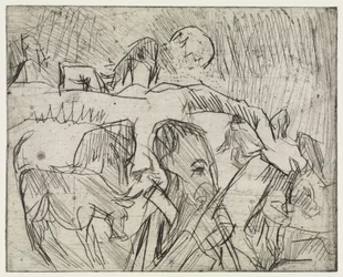 Estudio Mardersteig / Pastor con vacas en la montaña
