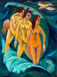 Tres bañistas
