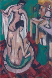 Dos desnudos en una bañera poco profunda, c. 1912/1913-1920