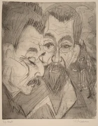 Dos cabezas de campesinos