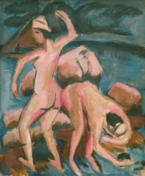 Dos bañistas Fehmarn, 1912