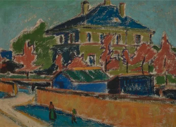 Villa en Dresde, c.1910 (óleo sobre lienzo)