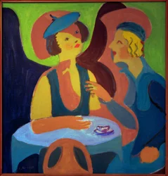 Dos damas en el café