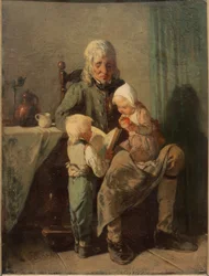 Abuelo y nietos