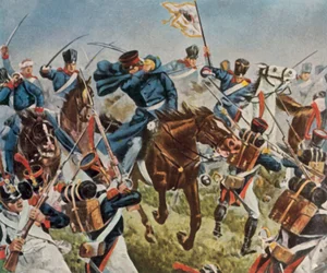 Scharnhorst cerca de Grossgörschen, 2 de mayo de 1813 (litografía en color mejorada)