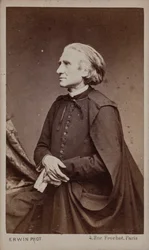 Retrato del compositor Franz Liszt 1811-1886