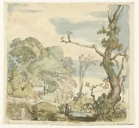 paisaje con arboles