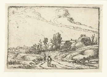Camino a lo largo de una granja Pequeños paisajes (título de serie)