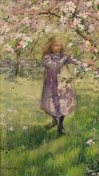 Recogiendo flores de manzano, 1901