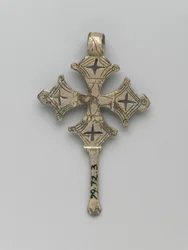 Reverso de una cruz colgante, Amhara (plata)
