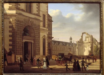 Entrada del Museo del Louvre y ruinas de Saint Louis du Louvre
