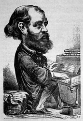 Charles Gounod (1818 - 1893), compositor francés, Caricatura de Etienne Carjat
