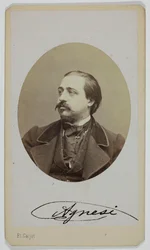 Retrato de Luigi Agnesi, 1833-1875, cantante lírico