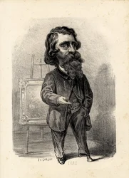 Hoja volante - Ilustración de Etienne Carjat (1826-1906): Arte - Pintores artistas, Diaz Narcisse Diaz de la Peña (1807-1876)